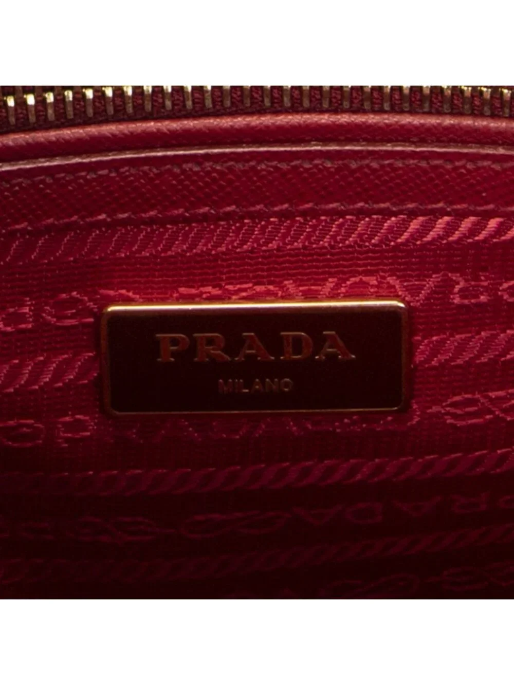 Prada Large Double Zip Galleria Tote Red Saffiano Leather